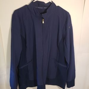 Cherokee Iflex Blue Light Windbreaker Jacket Blue XL pockets zipper long sleeve